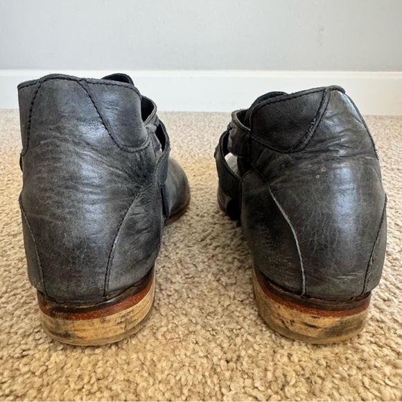 Free People Distressed Black Leather Shoes - Picture 8 of 12